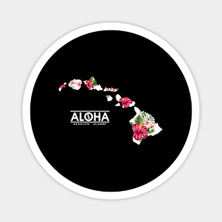 Aloha Floral Hawaiian Islands Magnet